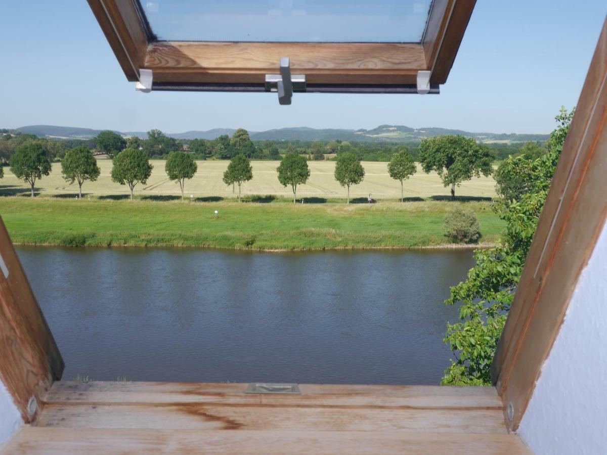 Ferienwohnung Weserblick Polle 외부 사진