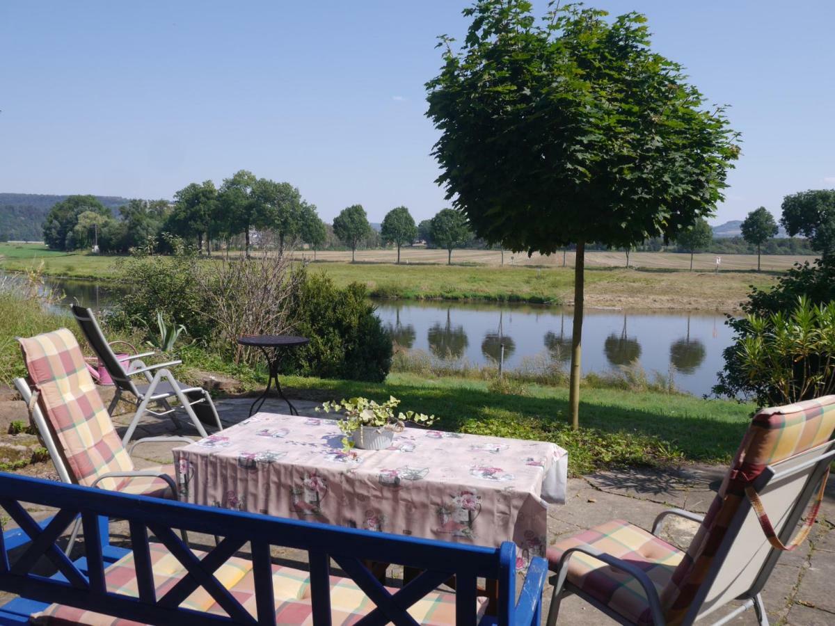 Ferienwohnung Weserblick Polle 외부 사진